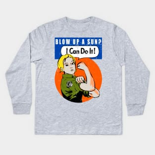 I can do it! (Distressed print) Kids Long Sleeve T-Shirt